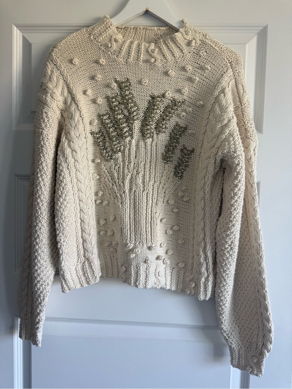 Vintage Lands’ End 100% Cotton Sweater Made in England Women’s Large